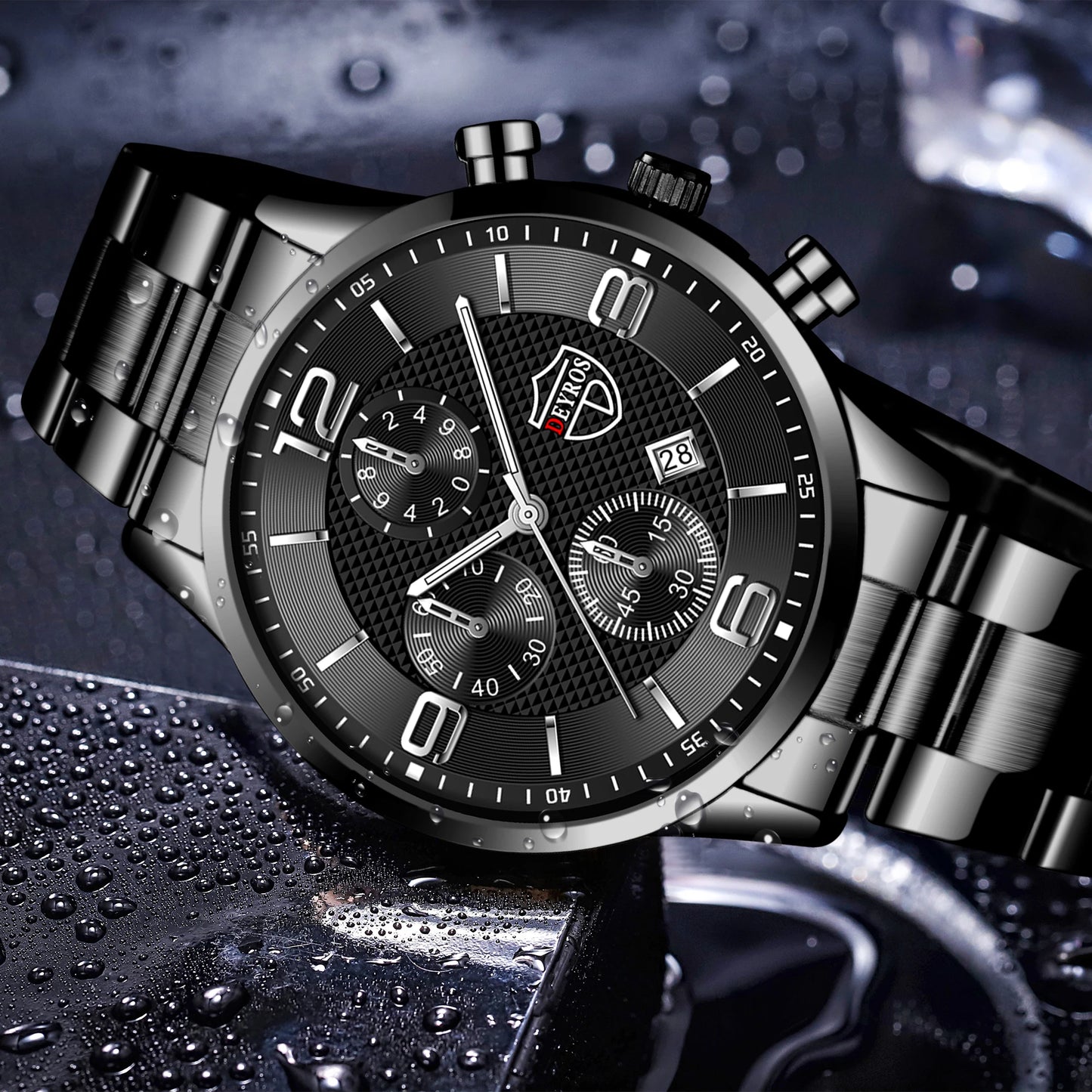 Reloj hombre Luxury Business Men Watchs Stainless Steel Quartz