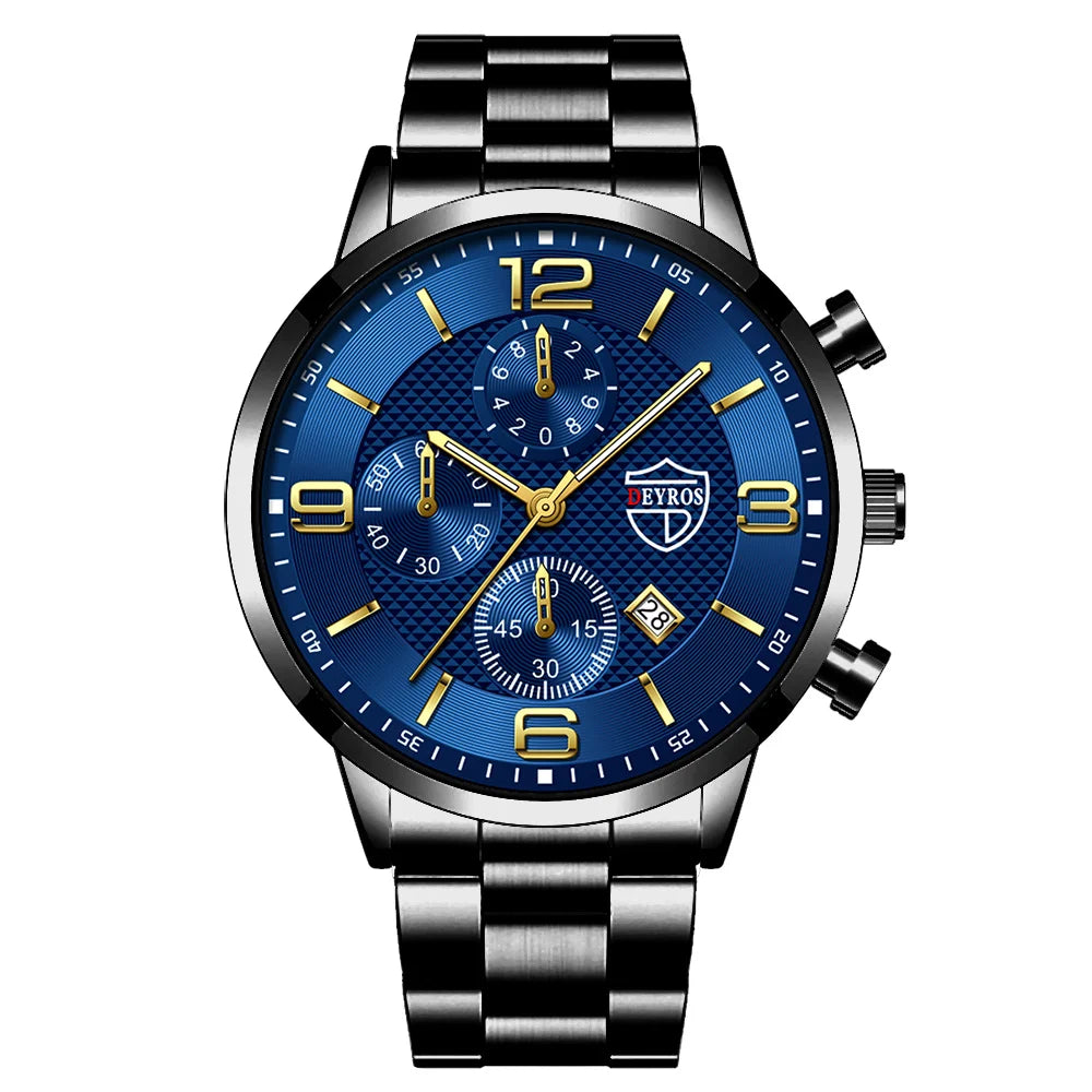 Reloj hombre Luxury Business Men Watchs Stainless Steel Quartz