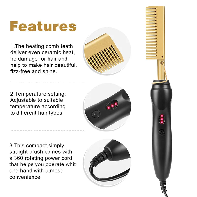 2 in 1 Electric heating Comb