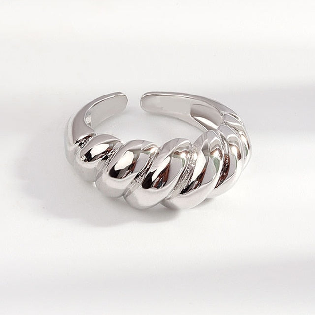 Metal Minimalist Glossy Rings