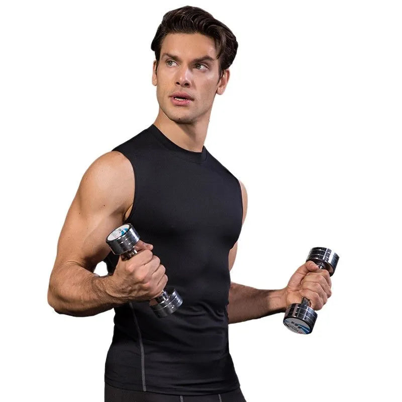 Men Compression Sport Skinny Vest Tight