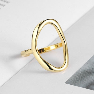 Metal Minimalist Glossy Rings