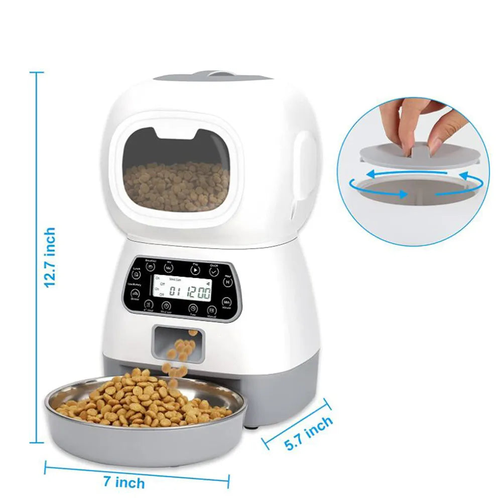 3.5L Automatic Pet Feeder Smart Food Dispenser For Cats/Dogs