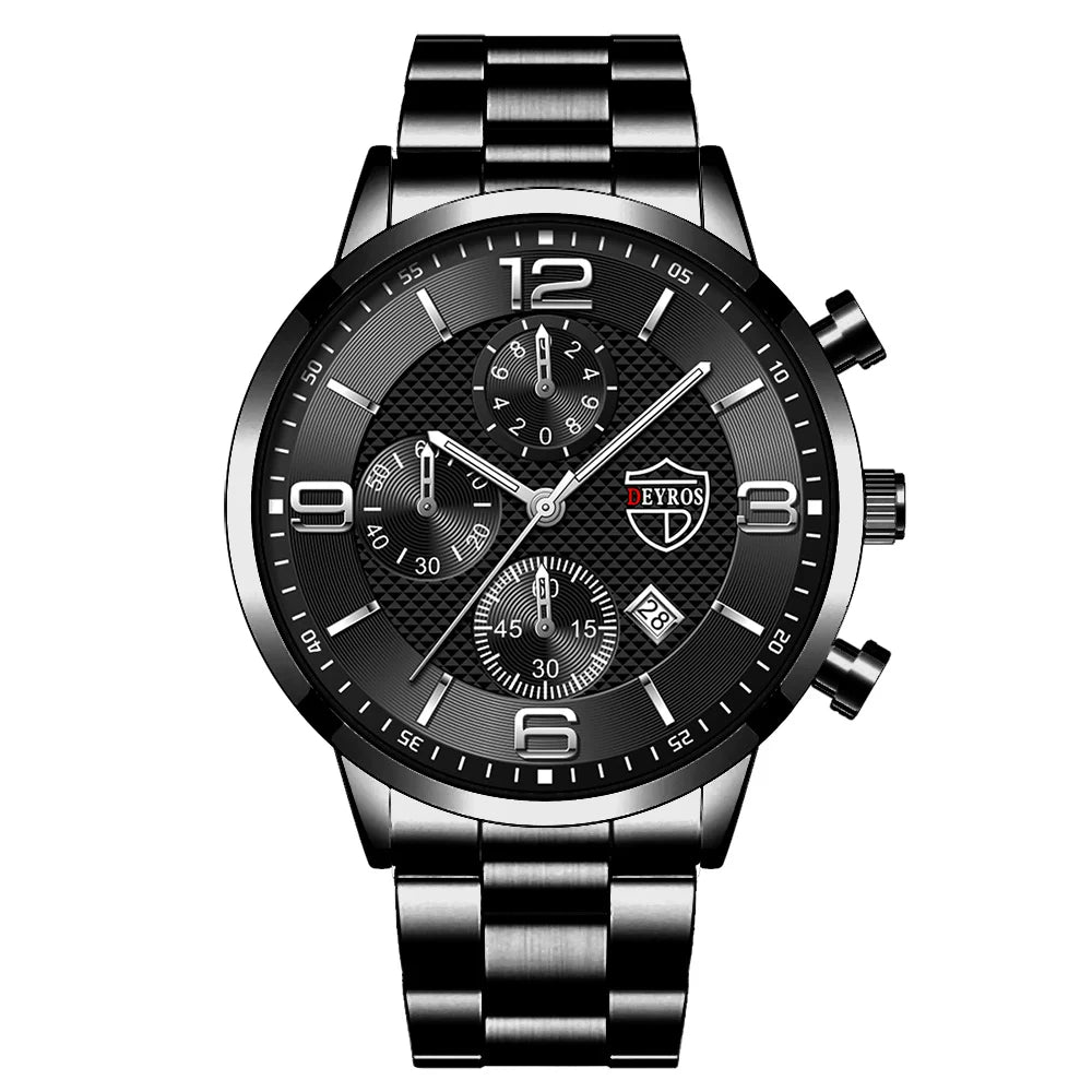 Reloj hombre Luxury Business Men Watchs Stainless Steel Quartz