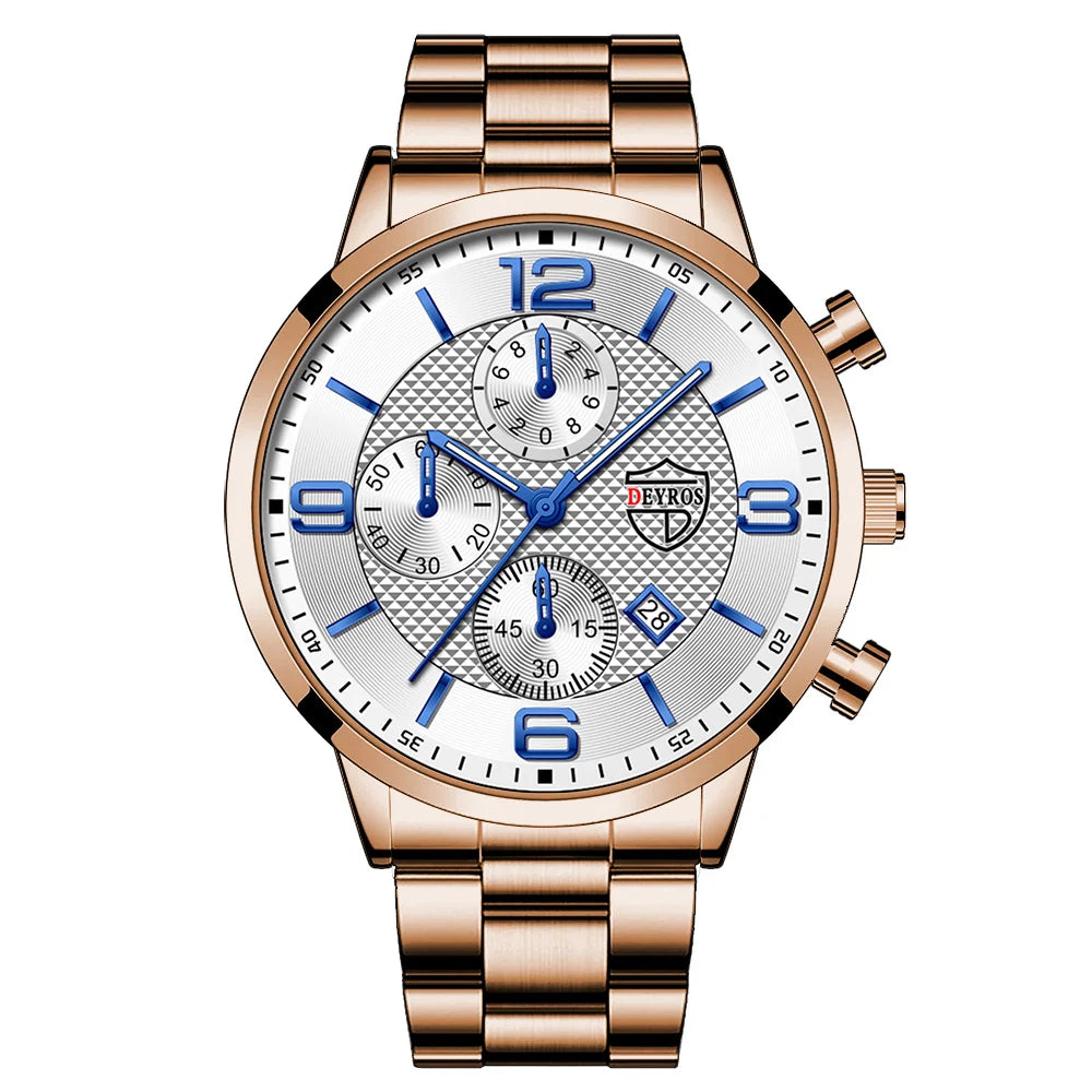 Reloj hombre Luxury Business Men Watchs Stainless Steel Quartz