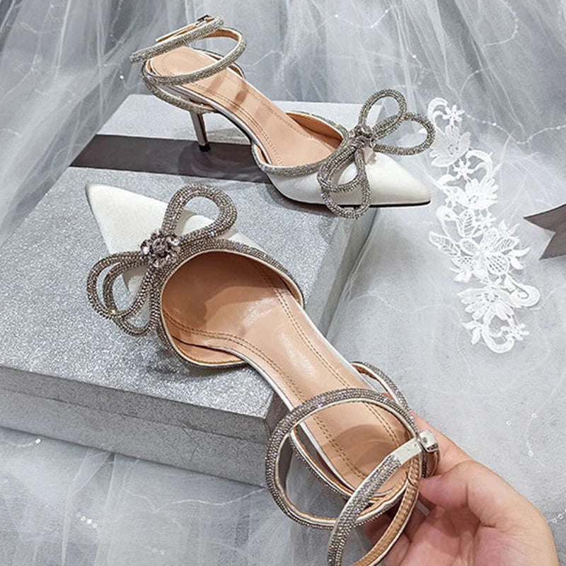 Crystal Bowknot heels