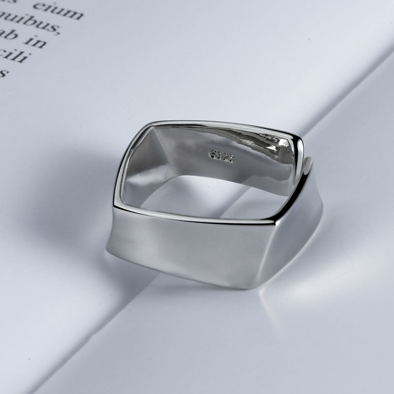 Metal Minimalist Glossy Rings