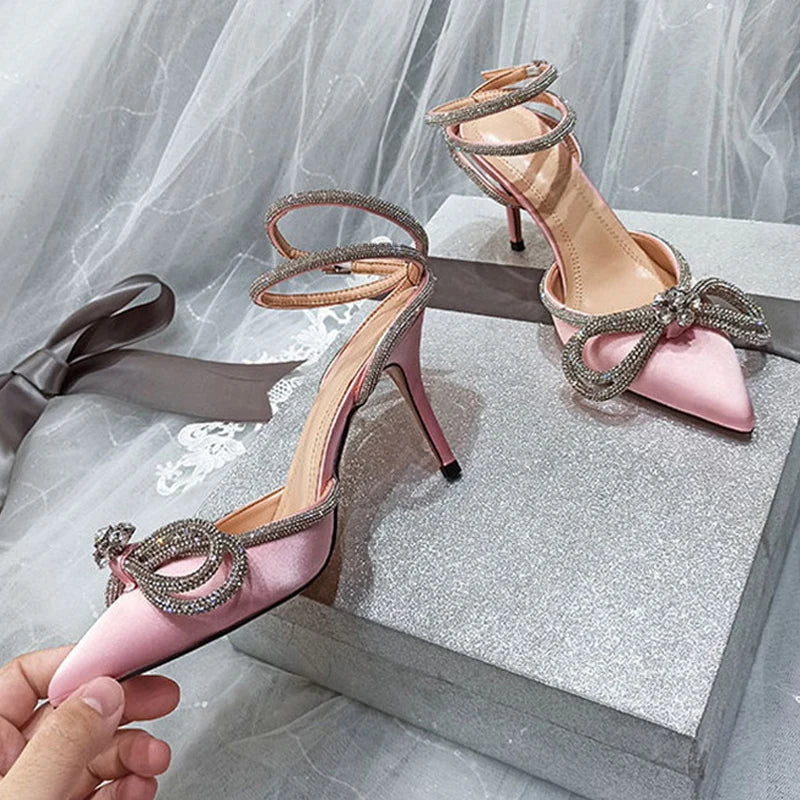 Crystal Bowknot heels