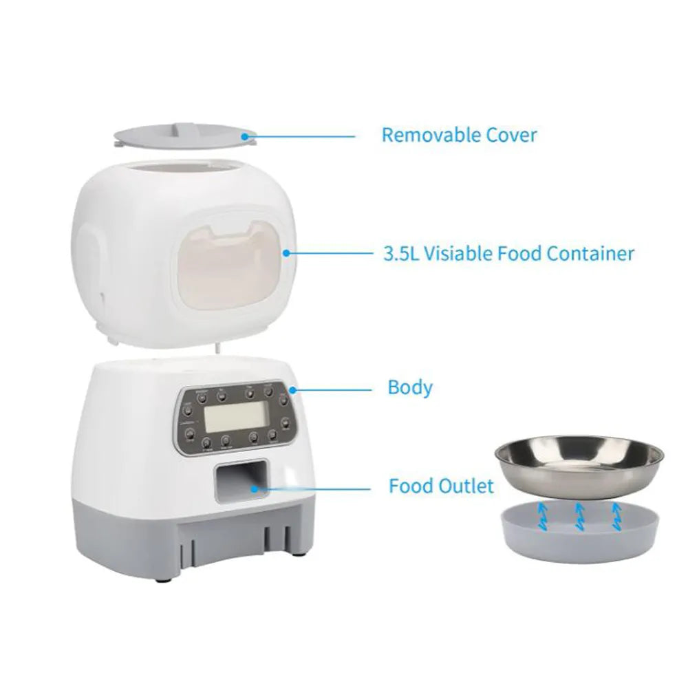 3.5L Automatic Pet Feeder Smart Food Dispenser For Cats/Dogs