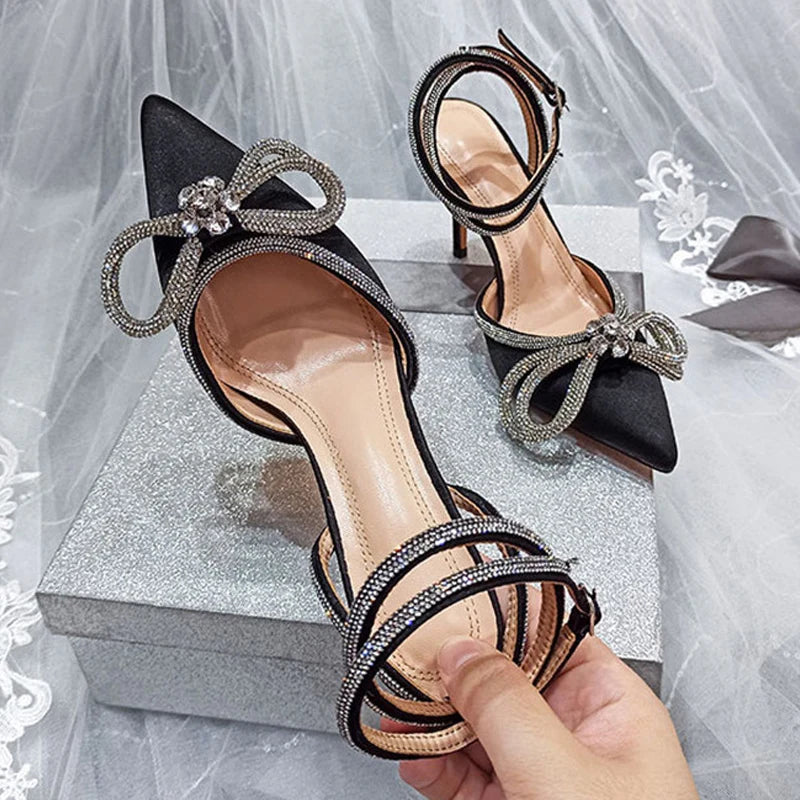 Crystal Bowknot heels