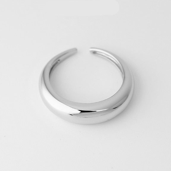 Metal Minimalist Glossy Rings