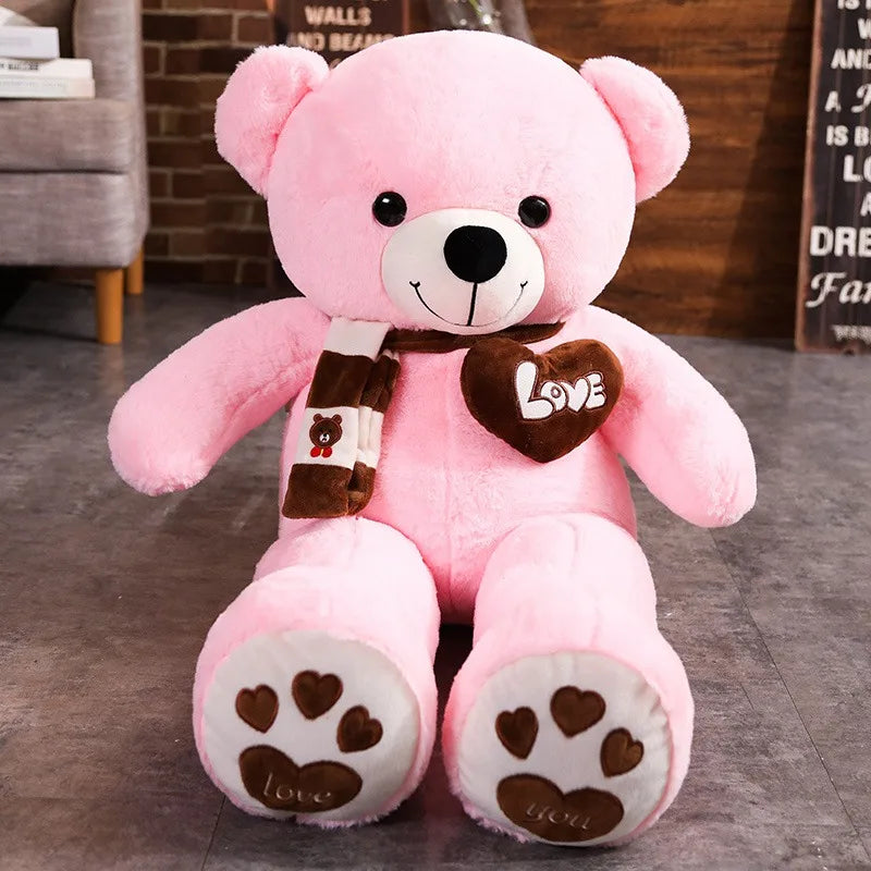 High Quality 4 Colors Teddy Bear With Scarf Stuffed