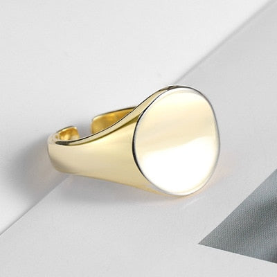 Metal Minimalist Glossy Rings