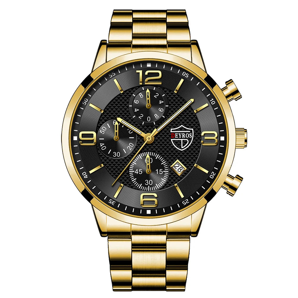 Reloj hombre Luxury Business Men Watchs Stainless Steel Quartz