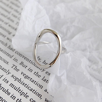 Metal Minimalist Glossy Rings