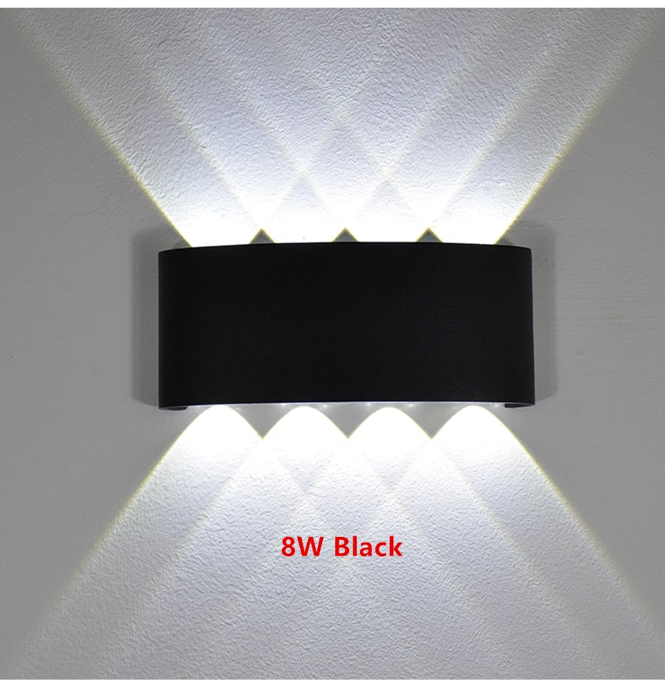 IP65 LED Wall Lamp Outdoor Waterproof Garden Lighting Aluminum AC86-265 Indoor Bedroom Living Room Stairs Wall Light