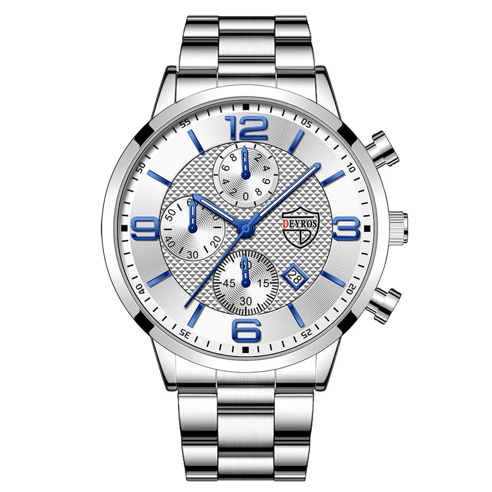 Reloj hombre Luxury Business Men Watchs Stainless Steel Quartz