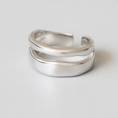 Metal Minimalist Glossy Rings