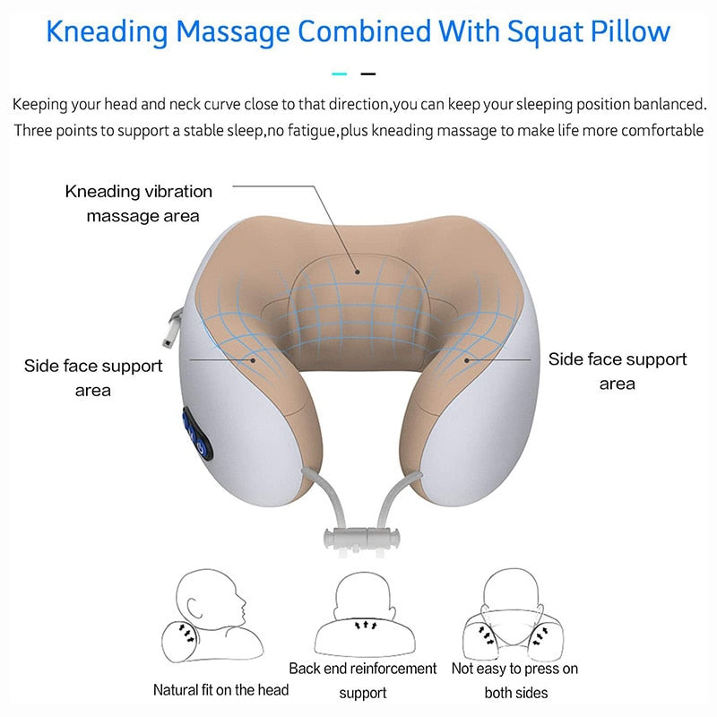 Multifunctional U-shaped pillow Massager