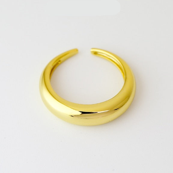 Metal Minimalist Glossy Rings