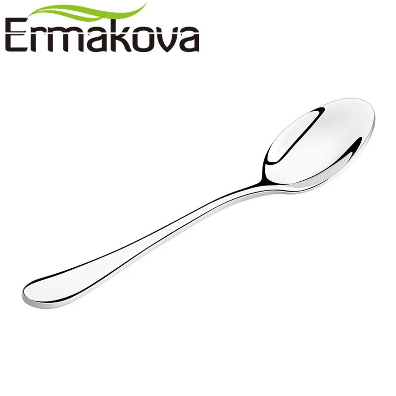 ERMAKOVA Set of 8 Espresso Spoon 4 Inches Mini Coffee Spoon Small Bistro Spoon for Dessert Stainless Steel Tea Apetizer