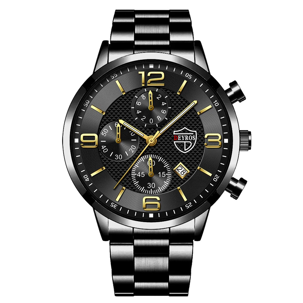 Reloj hombre Luxury Business Men Watchs Stainless Steel Quartz