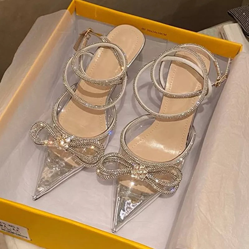 Crystal Bowknot heels