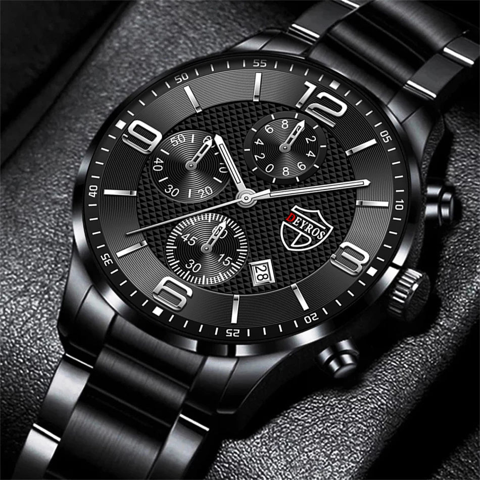 Reloj hombre Luxury Business Men Watchs Stainless Steel Quartz