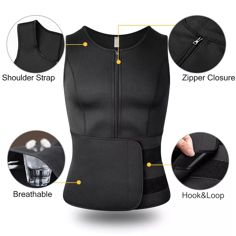 Neoprene Men's Shapers Sweat Vest for Men