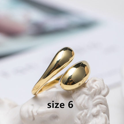 Metal Minimalist Glossy Rings