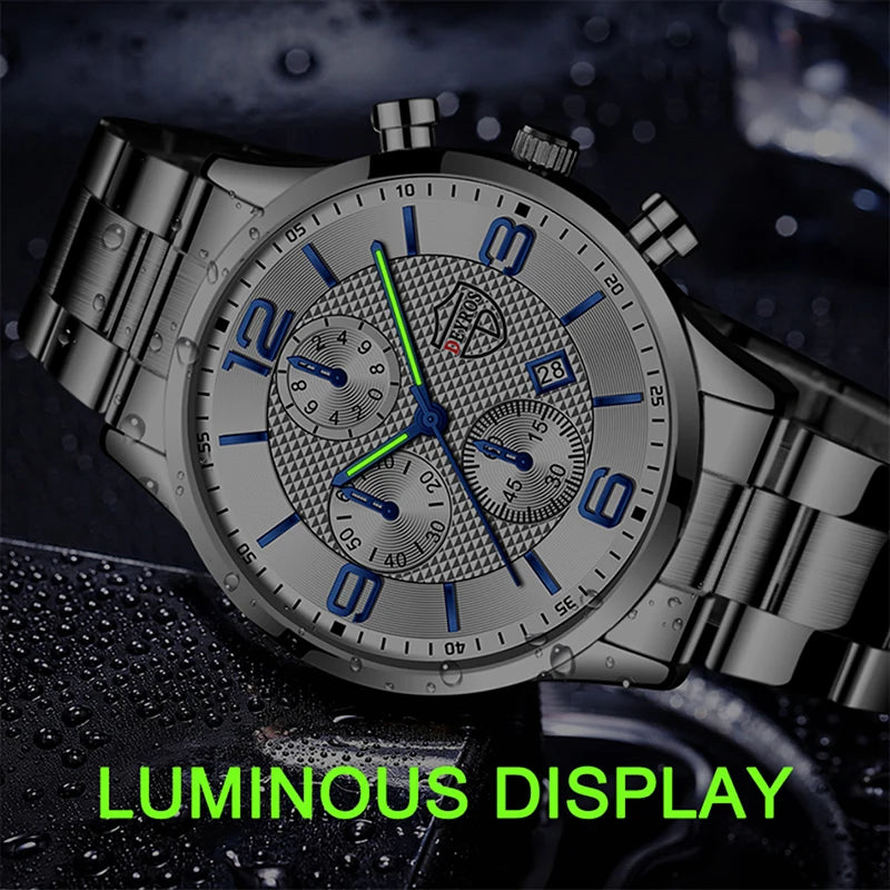 Reloj hombre Luxury Business Men Watchs Stainless Steel Quartz
