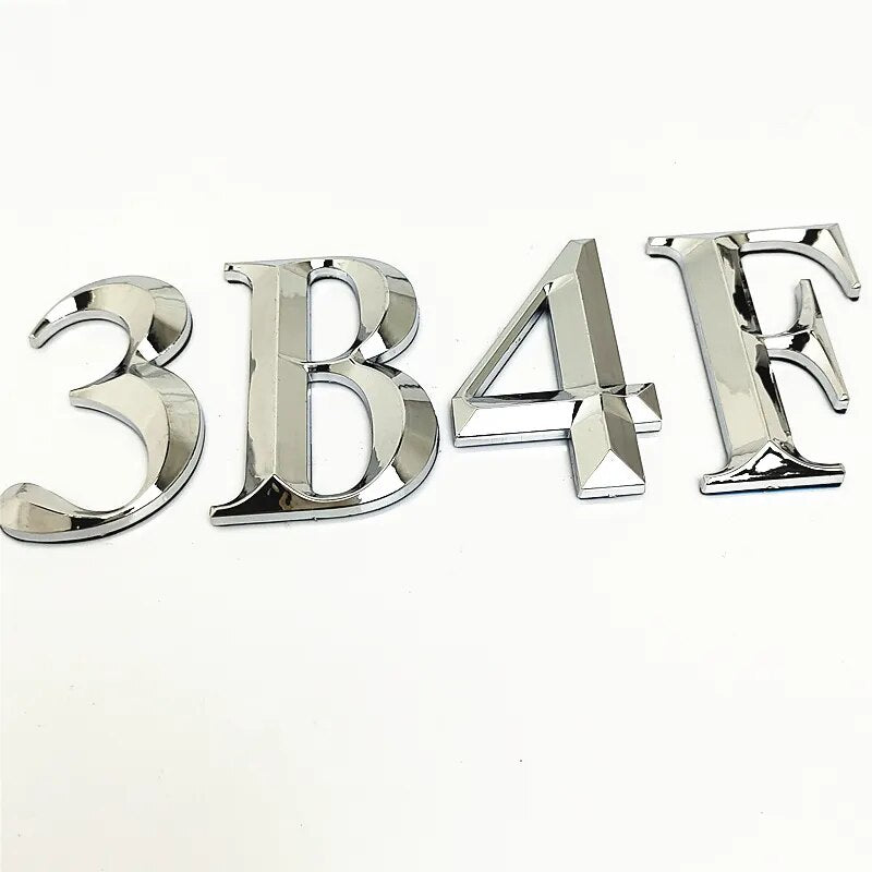 Self Adhesive House Number Sign Number Digit Apartment Hotel Office Address Street Number Stickers Door Plate Sign Silver 3D 7CM