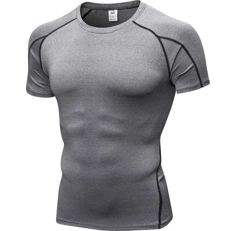 Elastic Men's Sport Running Shirt Fitness Sports Training Shirt