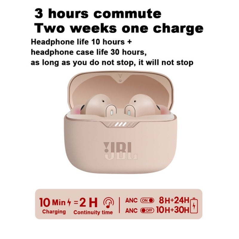 JBL Tune 230NC Wireless Earphone Bluetooth 5.2 TWS Stereo Noise Canceling Headset Waterproof Sport Earbuds with Mic