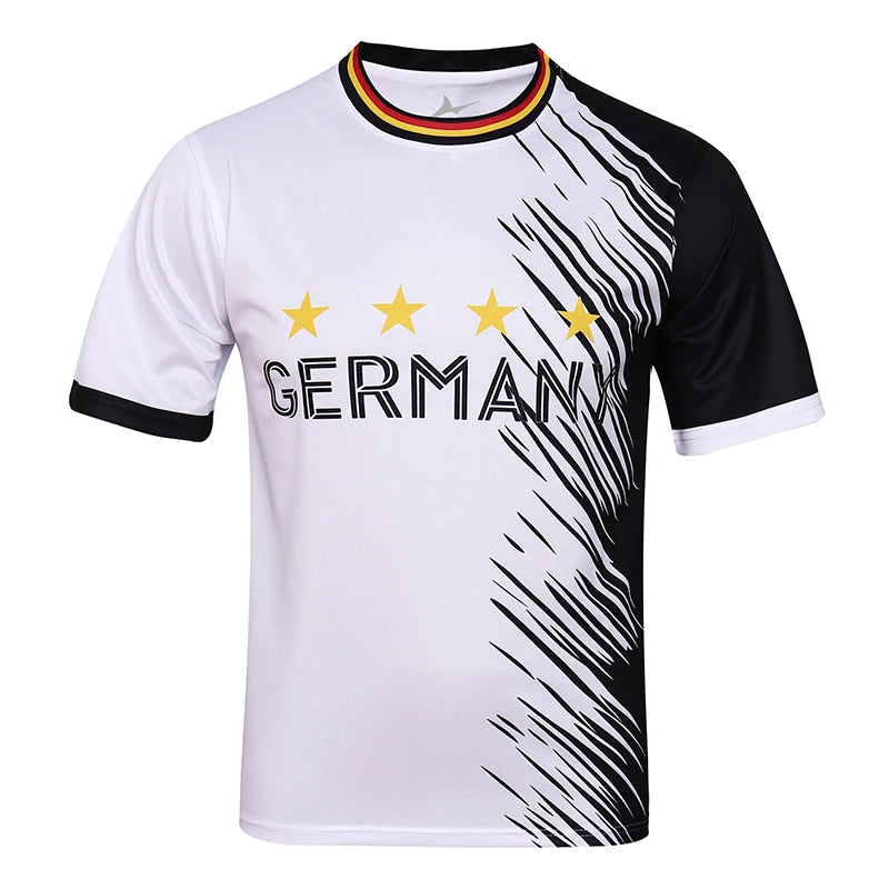 Top 24 of the European Soccer Jersey, Italy, France, Germany, Spain, Football Shirts Short Sleeve for Men, Quick drying