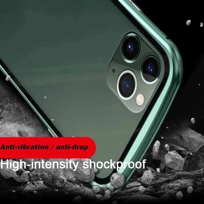 360°Full Protection Metal Magnetic Phone Case For IPhone