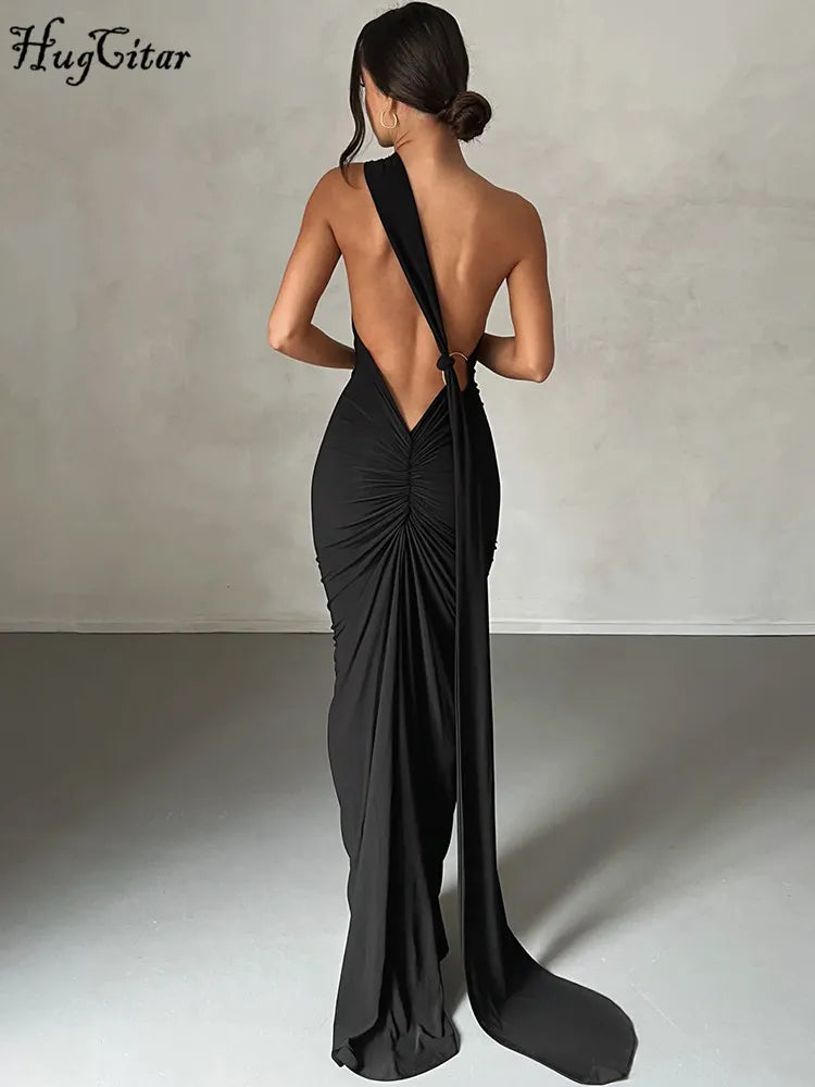 One Shoulder Backless dress