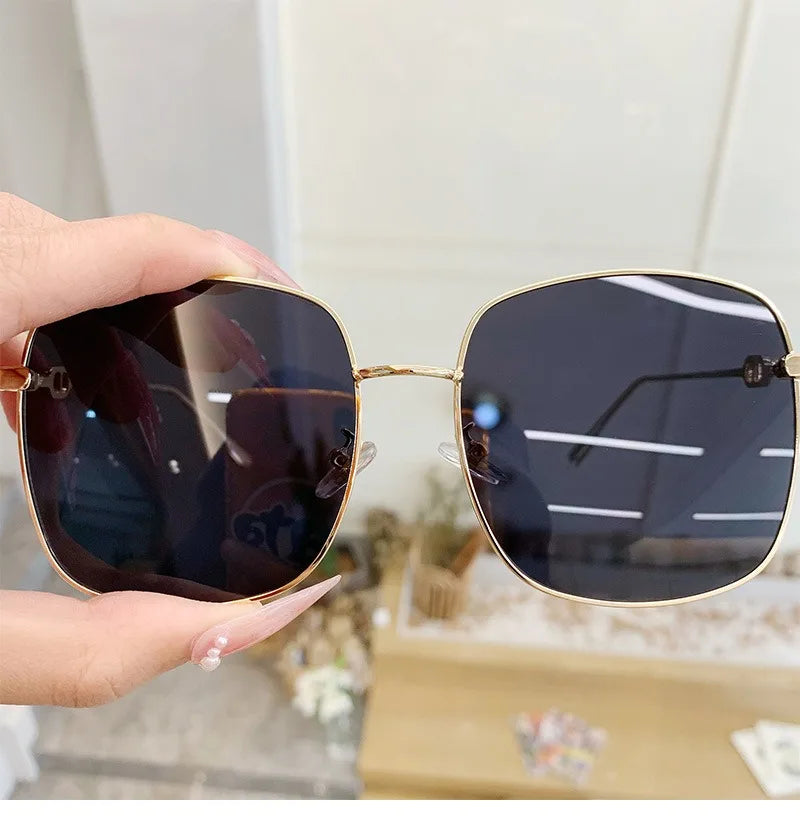 Fashion Oversized Square Sunglasses Woman Brand Designer