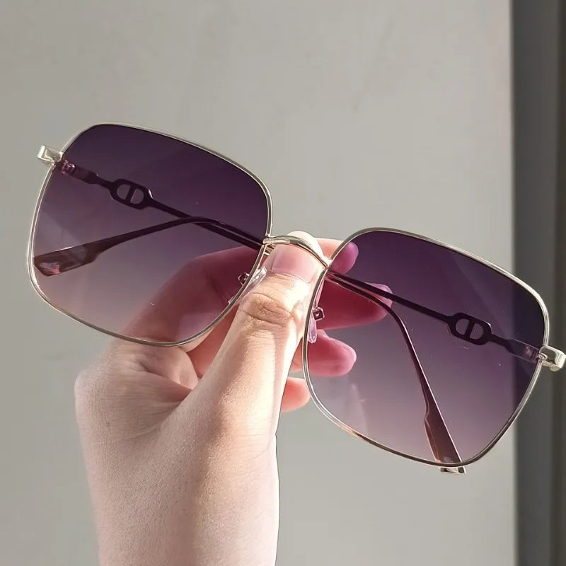 Fashion Oversized Square Sunglasses Woman Brand Designer