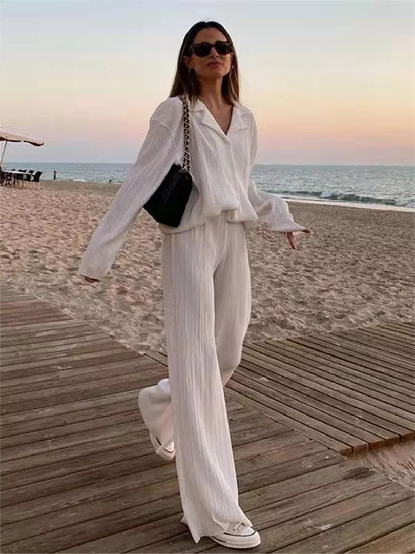 Long sleeve elegant summer set