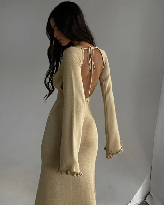 Elegant Knitted Summer Maxi Dress