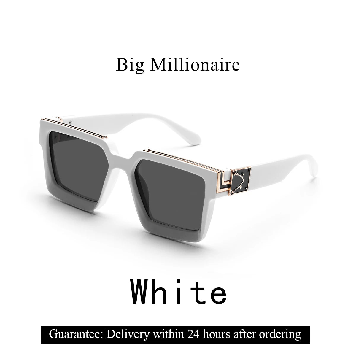 Ruiao Retro Black Millionaire Shades Luxury Sunglasses 2025 For Men Women