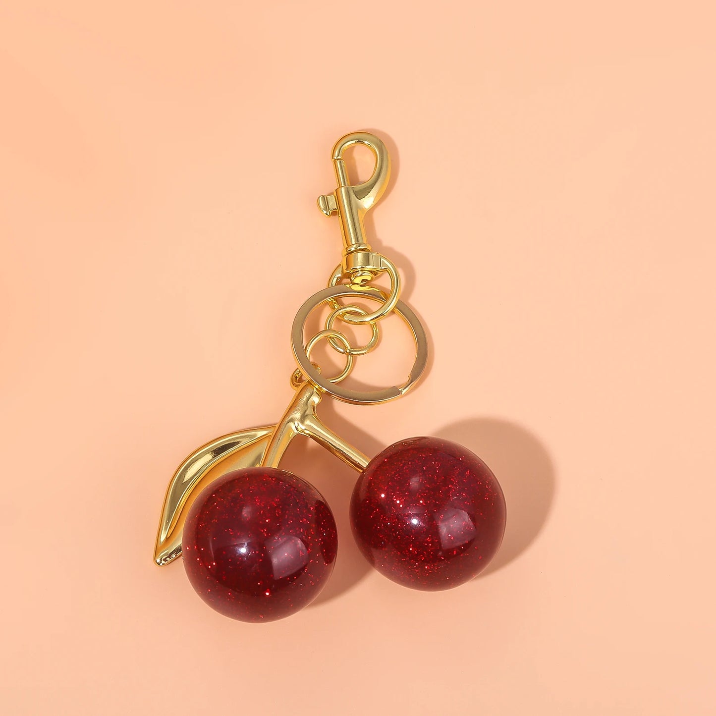 Fashion Delicious Red Cherry Keychain