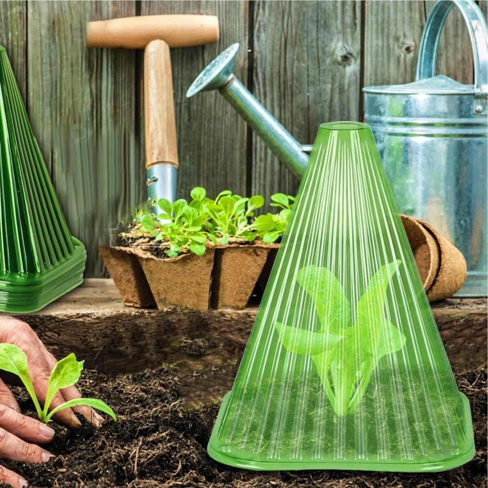 10PCS Plant Covers Plant Freeze Protection Cover With Ventilation Top Transparent Reusable Plant Bell Cover Garden Cloches