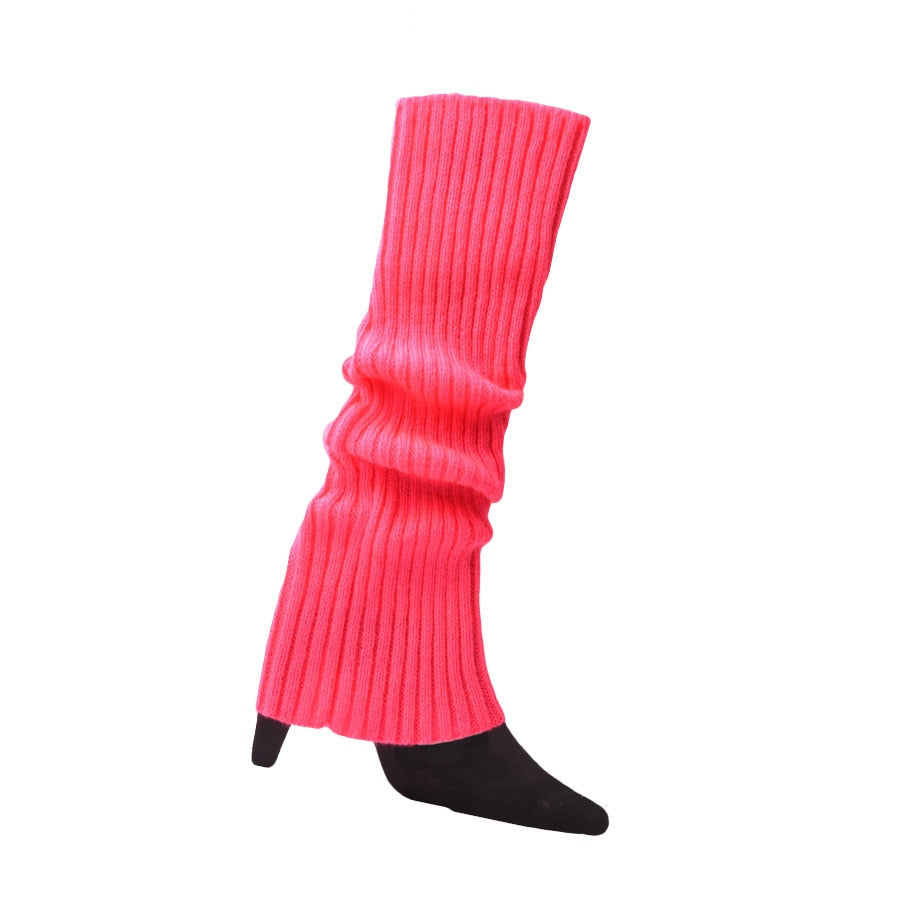 80s Neon Colored Knit Leg Warmers