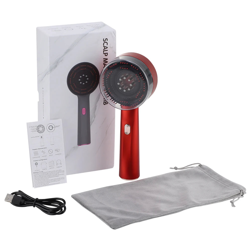 Scalp Massage Comb 630nm Infrared Light Head Massager for Hair Growth Electric Scalp Oil Applicator Anti-Hair Loss 30ml Oli