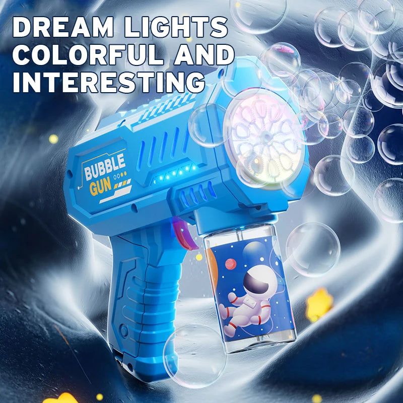 10 hole Handheld light bubble machine fully automatic electric bubble gun