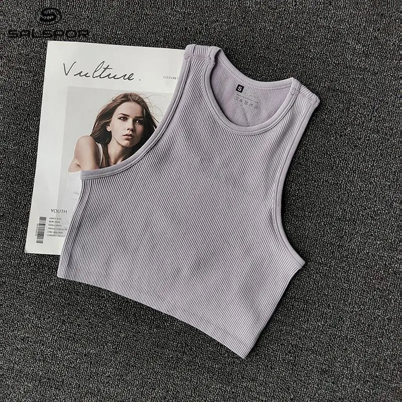 SALAPOR Women Crop Top Summer Woman Tank Tops