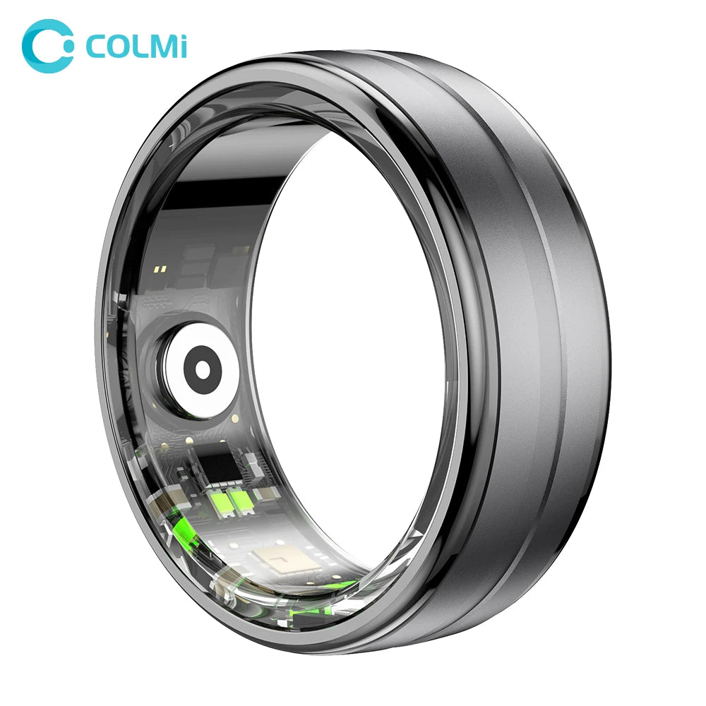 [2025] COLMI R06 Smart Ring Men Women, Heart Rate and Blood Oxygen Monitor, IP68 & 5ATM Waterproof, Multi-sport Mode