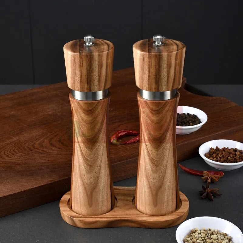 Salt And Pepper Grinder Ceramic Core Manual 6"/8"10" Spice Mill BBQ Grill Tool Set